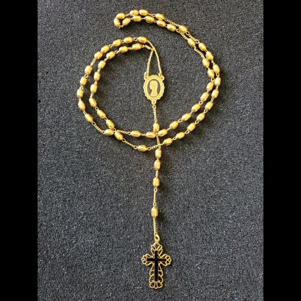 Vintage Gold Stainless Steel Crucifix